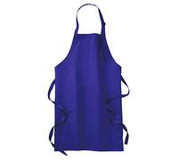 Apron Chef Royal Blue Apron Plain Long Length Pocket Aprons