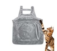 Apron Holder Type - Adjustable Apron with Grooming Pocket | Adjustable for Cats with Pocket | for the Care of Claws for Puppies and on Walks Travel and Outdoor