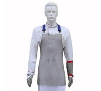 Apron Stainless steel Chainmail cut resistant apron, Chef butcher porter carpenter tailor stab resistant apron (Color : Silver, Size : 55x60cm/21.65"x23.62")