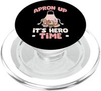 Apron Up Its Hero Time Lunch Lady Food Service Worker PopSockets PopGrip for MagSafe
