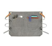 Apron With Pockets,Work And Cleaning Utensils For Service | Waist Aprons For Waiters And Waitresses With Pockets | For Kitchen, Home, Cafe, Restaurant, Apartment, House, grey, Consulte la descripción