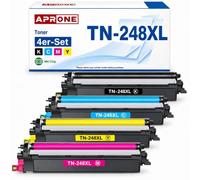 APRONE TN248XL TN248 Toner Compatible for Brother TN-248XL TN248 (4-Pack) | Compatible for Brother TN248XL MFC-L3740CDWE MFC-L3760CDW HL-L3220CWE HL-L3240CDW DCP-L3520CDW L8390CDW CMYK Toner Cartridge
