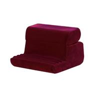 Apronhero iPad Stand Cushion Tablet Pillow Holder Rest Bed Lap Sofa Reading Pad Soft Foldable Compatible with iPad/iPhone/Galaxy Tab/Book (Burgundy)