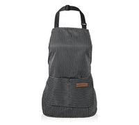 Aprons for Cooking, Kid‘s Stripes Cooking Apron Adjustable Gardening Apron Personalized Artist Apron Cotton Chef Apron Cute Aprons with Pockets for Teens Boys Girls Cooking Baking Painting, Black