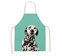 Aprons for Women Dalmatians Children's Aprons Cotton Linen Chef Aprons Adjustable Kids Apron Washable Kitchen Apron Men Aprons for Cooking for Home Restaurant Coffee House 38x47cm