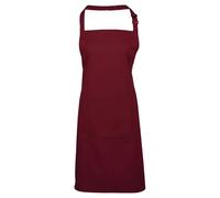 Aprons for Women & Men - Chef Apron, Ideal for Cooking, Kitchen, BBQs, Restaurants, Gardening & Art - Unisex Apron in Burgundy Color Waterdrop Resistant with Large Pocket - Durable Polyester