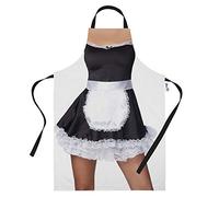 Aprons Funny Sexy French Maid Apron Baking Gifts Men Novelty Cooking Chefs Gift Idea White