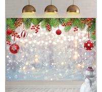 APROPHIC Christmas Background Winter Snowflakes Christmas Tree Photography Red Winter Pine Snow Wonderland Home Party Decoration (240 x 180)