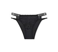 APRSEA Women Knickers Sheer Lace G-String Underwear Feminine Stretch No Roll Waistband Breathable Lightweight Panties Mesh M Black
