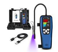 Aprvtio Refrigerant Leak Detector for Heated Pumps,Halogen Leak Detector, Freon Detector and Leakage Tester with Rechargeable Battery for HVAC, Car, Refrigerator R410A, R407C, R32, R1234ze