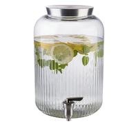 APS 10855 Beverage Dispenser, 7 Litres, Glass Container, Stainless Steel Tap, Diameter 20 cm, Height 30.5 cm