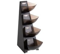 APS 11414 Multi-Rack, Kitchen Shelf, Frame Made of 18/0 Stainless Steel, Plastic Portion Dispenser, Volume per Chuck, 1 Litre Capacity, 4 Levels