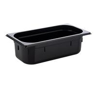 APS 82069 GN 1/3 container, gastronorm container made of polycarbonate, dimensions 325 x 175 mm, height 100 mm, volume 3.6 litres, black