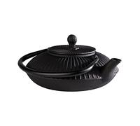 APS Asia Teapot Cast Iron Enamelled Interior Includes Tea Strainer Ideal for 2-3 Cups Dimensions: 18 x 19.5 cm Height: 15 cm Volume: 0.8 L (Black)