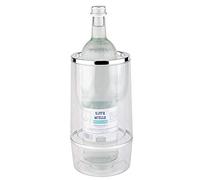 Wine Champagne Bottle Cooler Chiller - Clear Acrylic - Chrome Trim 230(H)x120mm