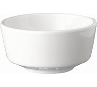 "APS GF080 Float Round Bowl, 2", White" | Stackable dishware option saves storage space, perfect for heavy-duty commercial catering and buffet presentation.