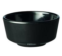 "APS GF087 Float Round Bowl, 6", Black" | Sturdy commercial-grade build resists heavy impact and chipping, offering a reliable choice for busy catering services.