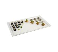 APS GF124 Melamine Tray, 1/3 GN, Pure White | Stackable design saves valuable kitchen storage space while resisting scratches and stains during busy commercial service.