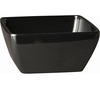 APS GF133 Melamine Square Bowl, 9 cm Item Length, Pure Black