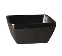 APS GF139 Melamine Square Bowl, 25 cm Item Length, Pure Black