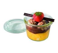 APS 12 Original WECK jars with lid, Ø 6 cm, H: 5,5 cm, mini tumbler with glass lid, preserving jar, decoration glass, dessert glass, storage glass, dishwasher safe, capacity 80ml