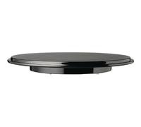 APS GK858 Pure Round Cake Platter, Melamine, Black | Brings elegant presentation to buffet service, ideal for commercial catering and high-volume hospitality use.
