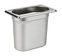 APS GN 1/9 container, stainless steel Gastronorm container, dimensions 175 x 105 mm/height 150 mm/volume 1.5 litres