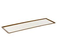 APS GN 2/4 Melamine Tray Stone Art Design 53 x 16.2 x 1.5 cm Decorative, Inside: WHITE; Frame: Brown