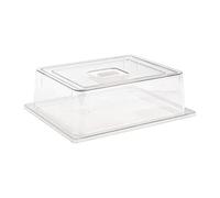 APS GN cover, suitable for GN 1/2 trays, 32.5 x 26.5 cm, H: 9.5 cm, crystal clear plastic, almost unbreakable, without tray, made of polycarbonate