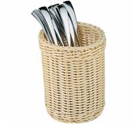 APS Round Rattan Cutlery Basket Made of Polypropylene 155(H) x 125(Ø)mm