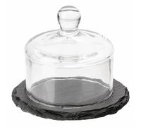 APS GH408 Slate Tray With Glass Cloche, 80 mm H