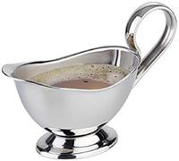 APS Stainless Steel Sauce Boat, Christmas Dinner, Roast/Dessert Sauce, Tableware, for 0,07 l, 6 x 13 cm, h: 9 cm