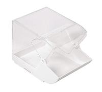 APS Universal box, ideal as sales box, with front lid, transparent box with lid, stackable chute with lid, 15,5 cm height, white