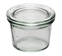 APS 12 Original WECK jars with lid, Ø 6 cm, H: 5,5 cm, mini tumbler with glass lid, preserving jar, decoration glass, dessert glass, storage glass, dishwasher safe, capacity 80ml