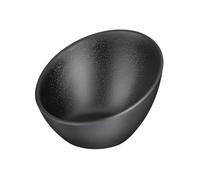 APS Zen Melamine Round Sloped Bowl Black 150ml DA297 | Saves space with a stackable, chip-resistant body that withstands rigorous commercial dishwashing.