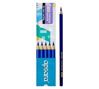 Apsara Glass Marking Blue Pencils, Wax Based Smooth Lead, Best Writes on Leather, Glass, Metal, Optical Lenses, Vinyl, Cellophane, Soft Quality Wood, Pencils for Clean & Clear Markings (Pack of 10)