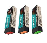 APSARA Matt Magic X-Large Erasers, Colour, Pack of 3, Jumbo Sleeve Rubbers, Kids School Office Multipack Party Bag Filler, Patel Black Ball Pen