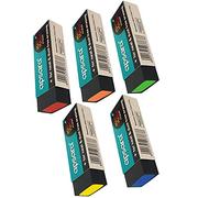 APSARA Matt Magic X-Large Erasers, Colour, Pack of 5, Jumbo Sleeve Rubbers, Kids School Office Multipack Party Bag Filler, Patel Black Ball Pen