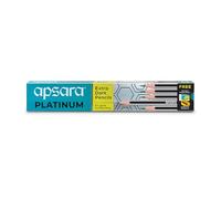 Apsara platinum Extra Dark Pencils Pack of 10 with free Eraser & Sharpener