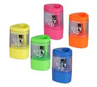 Apsara Tidy Up Pencil Sharpeners + Eraser Combo, Sharp Blades to Gets You a Smooth, Uniform Sharp Point Each Time & Soft Eraser Edging for a Comfortable Grip, Wipe Clean (Pack of 20 Sharpeners) Green