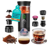 APSARAS USA Portable Coffee Maker for Travel, Portable Espresso Maker, 20 Bar Mini Espresso Machine, 3 in 1 Travel Coffee Maker with Ground Coffee and Capsule (Ns&DG) for RV, Camping, Car