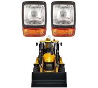 APSMOTIV Headlight Backhoe Loaders Loadall Headlight JCB Head Lights parts Indicator fit in various models Suitable for JCB Universal 3C 3CX 3D 3DX 4C 4CN and 4CX JCB lights 12v