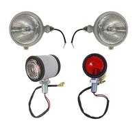 APSMOTIV Headlights+Butler Lights Assemblies With 12V Bulb 12V Ford Tractor 2N 9N 8N 600 800 Naa Grey Tractor Headlight Butler 310066F(Grey)