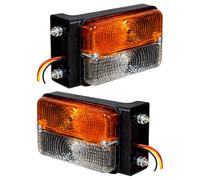 APSMOTIV Pair of Tractor Side Lights And Indicators Assembly Side Marker Light with 12v Bulbs Suitable for Case IH | Massey Ferguson Tractor | McCormick Tractor