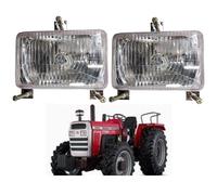 APSMOTIV Tractor Headlights Assembly HeadLight Set with 12V Volt Competitive for Massey Ferguson I 200 3000 300 6100 I Articulated NA Series
