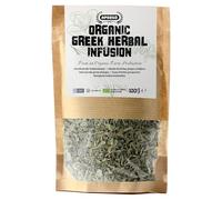 APSOGO Organic Greek Herbal Infusion - Loose Leaf Blend with Mountain Tea, Sage, Lemon Balm & Dittany - Caffeine-Free - Eco Pouch - 100g
