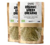 Apsogo Organic Greek Oregano - Sun-Dried Mountain Herb, 200g (2-pack) | Single-origin organic Greek oregano, dried in the Parnonas mountains - intensely aromatic for Mediterranean cooking.