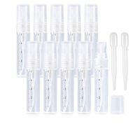 Apstaqeoo 10Pcs, 5Ml Empty Glass Spray Bottles with Scale - Clear Mini Sample Perfume Atomizer Vial Travel Bottles Set with Fine Mist Sprayer & Clear Dust Cap Perfect for Fragrance, Essential Oils