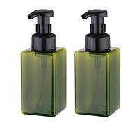 Apstaqeoo Foaming Soap Dispenser, 2Pcs 450ml Hand Soap Dispenser Refillable Foam Soap Liquid Pump Bottles Empty Plastic Shampoo Body Wash Container for Bathroom, Kitchen, Hospital, Clinic (Green)