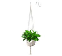 Apstaqeoo Hanging Planters Baskets, Cotton Rope Macrame Plant Hanger Flower Pots Hanging Plants Holder with 1 S Hook, Wall Hanging Holder Indoor Outdoor for Balcony Garden Home Decor(1Pc, 101cm)